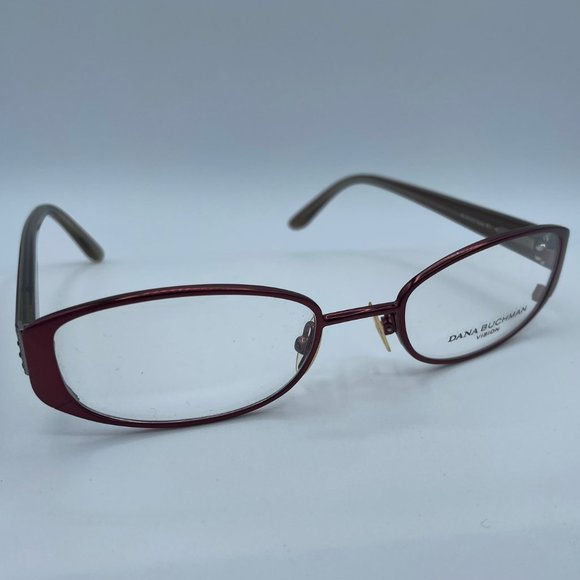 New DANA BUCHMAN Eyeglasses Jonie Burgundy Size 49-19-133 - Picture 2 of 16